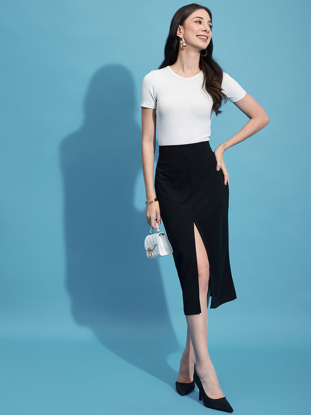 Buy Buynewtrend Women's & Girls Mini Skirt, Side Slit Skirt