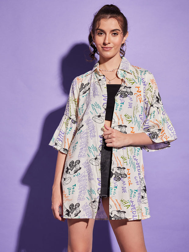 Multicolor Ethnic Printed Casual Full Sleeves Rayon Shirt, EST-LD-103