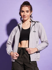 Waterproof Windcheater Jacket with Hoodie For Women-3349