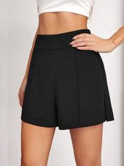 Buy DIMPY GARMENTS Solid Denim Dungaree Skirt (30, Black) at