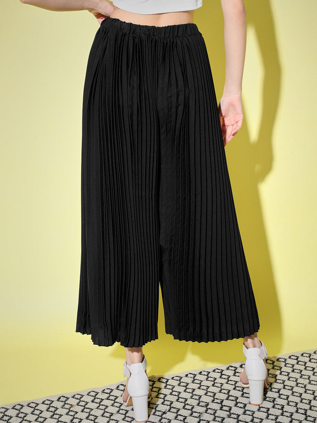 Shop Pleated Wide Leg Evening Pant in Black, Sizes 12-30 | Taking Shape AU