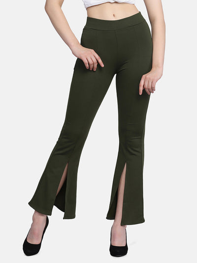 Buy BuyNewTrend Blue Carrera Full Length Women Formal Trousers and