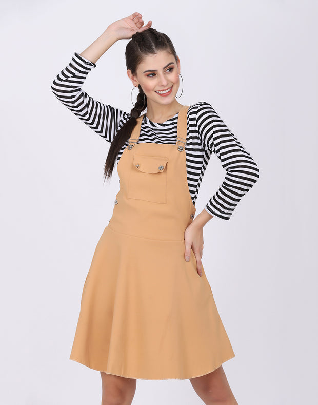 Buy BuyNewTrend Cotton Lycra Royal Blue Dungaree Skirt with Top For Women, dress for women, women dress, dress, dresses, dress for women, women  dress, dress