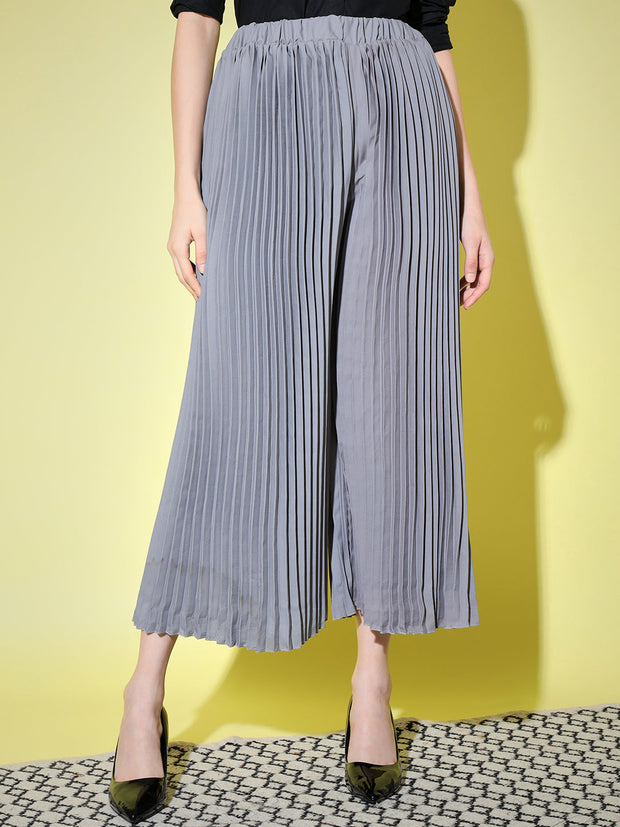 Side pleated palazzo pants by Bhava  The Secret Label